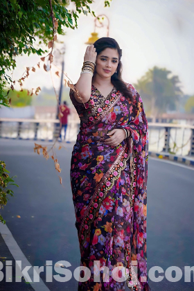 Digital Print Sharee with Blouse Piece